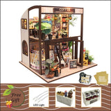 CUTEBEE DIY Dollhouse Kit Wooden Doll House Miniature House Furniture Kit Casa Music Led Toys for Children Birthday Gift A68B