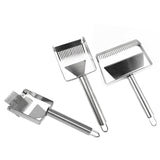 Stainless Steel Double/Single-Tooth Cutting Honey Fork Scraping Honey Spatula Scraper Beehive Nest Beekeeping Tool,3 Pcs