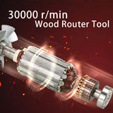 800w 30000rpm Wood Router Tool Combo Kit Electric Woodworking Machines Power Carpentry Manual Trimmer Tools With Milling Cutter