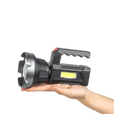 XANES 50W LED+COB Strong Light Outdoor Portable Flashlight Built-in Battery USB Rechargeable Camping Lanterna Work Light Torch