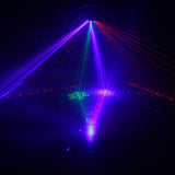 RGB Effect Scanner Laser Projector Lights DMX Disco Home Party DJ Beam Moving Ray Stage Show System Lighting 6 Eyes 24 Patterns
