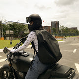 Waterproof Motorcycle Tail Bag Multifunction Motor Bike Rear Seat Bag High Capacity Motorcycle Rider Backpack,hold helmet laptop