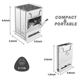Wood Burning Camp Stove Portable Backpacking Stove Folding Grill, Perfect For Outdoor Camping Hiking Picnic BBQ Cooking