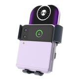 For Galaxy Z Flip 4 Phone Holder For Car Wireless Charger For Samsung Galaxy Z Flip 3 2 1 Dual Coil Foldable Phone Fast Charging