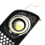 2 Pieces Right and Left Front Fog Light Grille Cover with LED Lights Fit for  C-CLASS W204