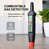 HT61 Pen Type Mini Smart Gas Leak Detector High Low Sensitivity Switch Methane Combustible Flammable Natural Gas Tester Monitor