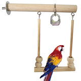 Bird Swing Toy Wooden Parrot Perch Stand Playstand with Chewing Beads Cage Sleeping Stand Play Toys Budgie Birds Cage Supply