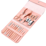 16pcs Nail Clippers Sets High Precision Stainless Steel Nail Cutter Pedicure Kit Nail File Nail Scissors and Clipper SDF
