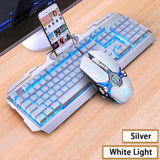 Gaming Keyboard and Mouse Combos Backlit RGB LED USB 104 Key Wired Mechanical Feeling Keyboard Mice For Gaming PC Laptop Office