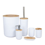 NEW2022 RR 6Pcs Black Bathroom Accessories Toothbrush Holder Bin Soap Dish Dispenser Tumbler Toilet Brush Toilet Bathroom Set