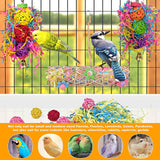 Bird Toy Set Parrot Shredder Foraging Assorted Hanging Cage Bird Chewing Rack Toys Pet Molar Pastime Tesring Chewing Birdie Bite