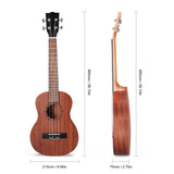 26 inch UKulele 4-String Portable Guitar Instrument for Beginners Children Pick Stringed Instruments Mini Guitars