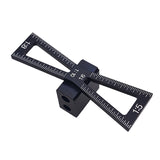 Woodworking Dovetail Marker Aluminum Alloy Dovetail Marking Template 1:5 & 1:8 Wood Joint Gauge With Scale Dovetail Guide Tools