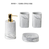 Ceramic Bathroom Decoration Accessories Toiletries Nordic Marble Pattern Soap Dish/lotion Bottle/toothbrush Holder/mouthwash Cup