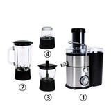 4 in 1 Personal Juicer Blender Mixer Food Processor Multi-function food mixer 1000W Coffee grinder juicer  Milk Frother