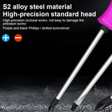 2pcs Screwdriver Magnetism S2 Slotted &amp; Phillips Screwdrivers Cross Tips Soft Handle Screw Driver Household Repair  Hand Tools