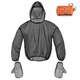 TOMSHOO Outdoor Hooded Bug Jacket Anti-mosquito Mesh Insect Shield Jacket Clothing with Gloves for Camping Hiking Fishing