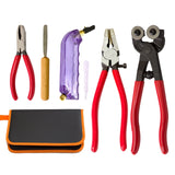 17cm Steel Glass Cutting Tools with Rubber Tips for Stained Glass Work Mosaic Tile Hand Tool Files Red