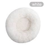 Round Big Dog Bed Sofa Long Plush Lounger Basket Fluffy Pet Bed House for Dogs Cats Puppy Cushion Winter Warm Pet Bed Kennel