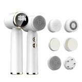 6 in 1 Ultrasonic Electric Facial Cleaning Brush Face Massager Exfoliating Face Skin Care Makeup Remover Brush Tools Waterproof