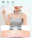 Remote Control 6 Head Neck Massager Infrared Heating Pulse Cervical Spine Massage Physiotherapy Neck Pain Relief Relaxation Tool