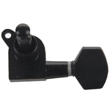 2set Guitar Sealed Small Peg Tuning Pegs Tuners Machine Heads for Acoustic Electric Guitar Guitar Parts( Black 3R3L/6R)