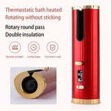Wireless Automatic Curling Iron Hair Curler Rotating Ceramic Hair Curler USB Rechargeable For LCD Display Curly Machine Portable