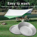 Titanium Camping Dishes Metal Saucer Camping Plates Outdoor Tableware Picnic Plates Portable Cutlery