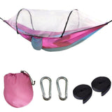 Y5JC 1-2 Person Portable Outdoor Hammock with Net Parachute Camping Hanging Sleeping Bed