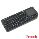 Mini X1 French(Azerty) Mini 2.4GHz Wireless Keyboard Air Mouse with TouchPad for Android TV Box/Mini PC/Laptop