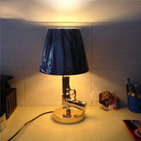 E27 Modern Silver/Gold Electroplate Gun Table Lamps Bedroom Bedside Desk Read Lighting  Resin Table Lights Deco Home Lighting