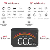 M11 hud  head up display OBD2 GPS Dual System Windshield Speed Projector Security Alarm Water temp Overspeed RPM Voltage