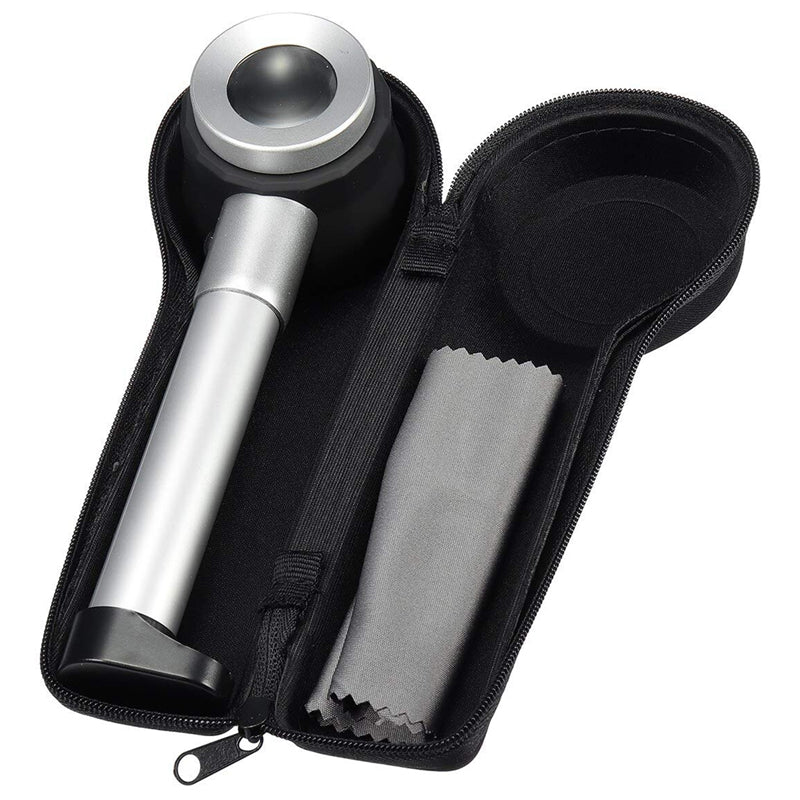 TOP Handheld 45X Folding Linen Tester Metal Magnifiers Cloth Thread Counter Magnifier Magnifying Glass with Light Calibration