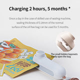 Portable Thermal Plastic Bag Sealer Household With Blade Heat Bag Sealing Machine Mini USB Charging Kitchen Sealer with Magnet
