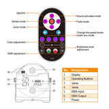 LED UV Black Par Lights DJ Disco Stage Lights with Sound Activated Remote and DMX Control for Birthday Party Wedding Dance Neon