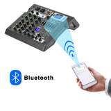 Freeboss AG-TD4 Series 4/6 Channels 99 Effects 7 Band EQ USB Play and Record Bluetooth Dj Party School Sound Audio Mixer