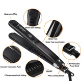 Steam Hair Straightener Brush Titanium Ceramic Flat Iron Professional Electric Hair Comb Fast Hair Styling Straightening Iron