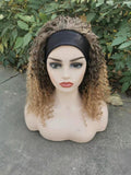 Headband wig ladies short curly hair gradient chemical fiber headband headband wig