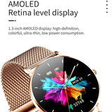 T8 Smart Watch Women Men AMOLED Ultra Thin Luxury Heart Rate Blood Oxygen Fitness Tracker Ladies Bracelet Smartwatch