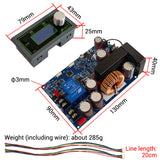 DC 0-100V 20A 1000W LED Digital DC Step-Down Voltmeter Buck Constant Voltage Current MPPT Solar Energy Battery Power Supply