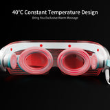 3 Colors LED Light Therapy Eyes Mask Massager Photon Treatment 40℃ Warm Massage SPA Vibration LED Face Mask Eye Wrinkle Removal