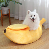 Banana Shape Pet Cat Bed House Funny Cute Cozy Dog Cat Nest Warm Comfort Plush Deep Sleeping Basket For Cat Pet Supplies