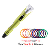 DIY 3D Printing Pen 5V 3D Pen Pencil 3D Drawing Pen Stift PLA Filament For Kid Child Education Hobbies Toys Birthday Gifts