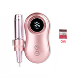 Electric Nail Drill Machine 35000RPM Built-in 2600mAh Battery Portable Nail Polisher Grinding Device Nail Tool 10 Hours of Use