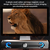 Computer Speakers SADA V-111 Sound Box USB Wired High Quality Subwoofer Sound Bar for Tv PC Laptop Phone MP4 Blue Led Light