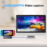 Ezcap341 Game Video Capture Box Dock Station for Nintendo Switch HD Game Capture Card 1080p 60fps Live Streaming Casting Live