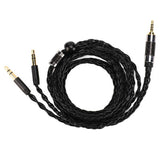 Headphone Cable 8 Core 2.5mm Balanced Plug to Dual 3.5mm Plug Silver Plated Earphone Cable Replacement for Sony MDR Z7 Z1R