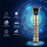 Professional Barber Hair Clipper Rechargeable Electric T-Outliner Finish Cutting Machine Beard Trimmer Shaver Cordless Corded