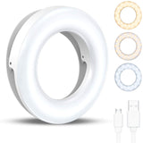 Portable LED Ring Light 3200K-6500K 40LED Lamp USB Charge Selfie Clip Lamp Video Live Vlog Youtube Fill Light For iPhone Android