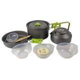 Ultra-light Aluminum Alloy Camping Cookware Utensils Outdoor Tableware Tool Cooking Teapot Kettle Pot Frying Pan Tent Accessory